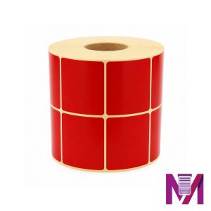 رول لیبل ریبون خور 34×51 کاغذی قرمز دو ردیفه