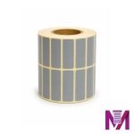 رول لیبل ریبون خور 15×45 کاغذی خاکستری دو ردیفه