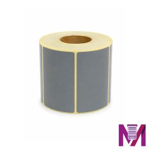 رول لیبل ریبون خور 40×60 کاغذی خاکستری تک ردیفه