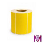رول لیبل ریبون خور 50×80 کاغذی زرد تک ردیفه