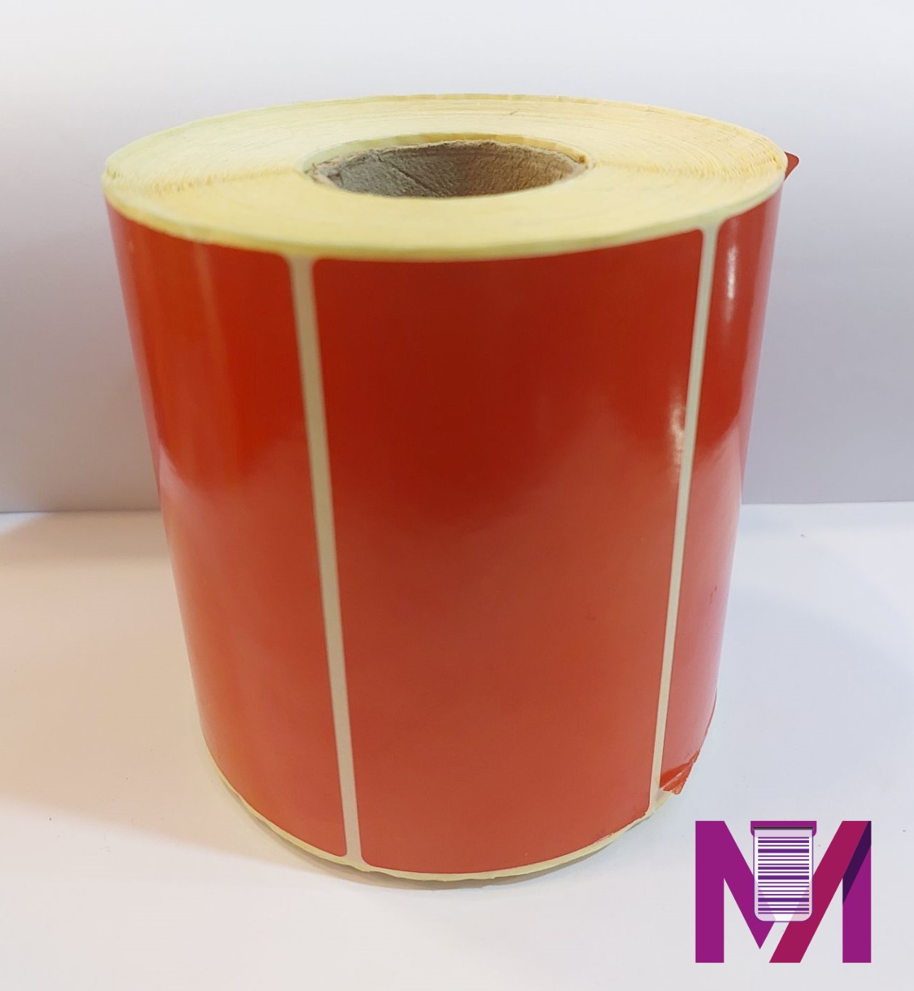 رول لیبل ریبون خور 50*100 کاغذی قرمز تک ردیفه