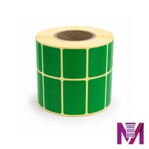 رول لیبل ریبون خور 21×31 کاغذی سبز سه ردیفه